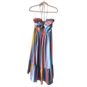 Gerty Midi Dress Buddy Love Rainbow Striped Dress